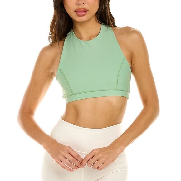 WeWoreWhat Solid Racerback Bra Solid Fair Green Size Small NWT - Picture 1 of 5